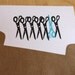 Scissors Parade - Blank Note Cards - Handmade - Set of 2