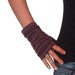Maroon Striped Wrist Warmers
