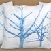 16 inch Decorative Throw Pillow Cover, Pose Blue Trees, Sham, Cushion Cover, Pillow Case series M