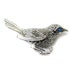 Vintage Silver Cheeky Magpie Brooch