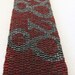 Gunmetal on Garnet Ampersands Peyote Cuff Bracelet (2478) - A Sand Fibers Creation