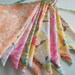 Spring Floral Colorful Bunting Banner Fabric Flags
