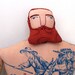 Big tattoo man with Red Beard