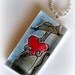 THE GIVING CAT pendant necklace - original watercolor drawing painting