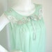 1960s Charmode mint green chiffon nightie