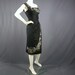 1950s one shoulder border print modified sarong dress by Alfred Shaheen
