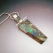 Faux Boulder Opal Pendant Sterling Silver 14k Gold big and bold