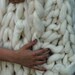 Giganto-Blanket - SALE - ready to ship - huge hand-knit blanket made from wool roving