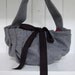 The Angeline Handbag in Grey Wool with Silk
