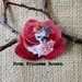 Brooch - Skull Girl Prom Princess on a Rose