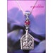 DURGA sterling silver and ruby in quartz slide necklace by srgoddess