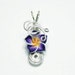 Made to Order - Design 06 - Aromatherapy Wire Wrapped Polymer Clay Tropical Flower Bead PERFUME Pendant