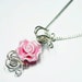 Made to Order - Design 16 - Aromatherapy Wire Wrapped Polymer Clay Tropical Flower Bead PERFUME Pendant