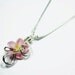 Made to Order - Design 20 - Aromatherapy Wire Wrapped Polymer Clay Tropical Flower Bead PERFUME Pendant