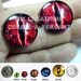 24mm 1 inch Red Evil Dragon Glass Eyes Handmade Glass Taxidermy Doll Eyes Cabochons for Steamunk Jewelry and Pendant Making