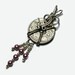Wire Wrap Janpanese Pink Pearl Dangle Coin Pendant