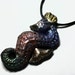 Red / Blue / Green Polymer Clay Swarvoski Eyed Seahorse Pendant with Necklace
