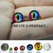 10mm Handmade Set of Evil Rainbow Spectrum Dragon Glass Taxidermy Doll Eyes Cabochons for Steampunk Jewelry Rings