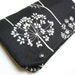 Wristlet Wallet - Queen Anne lace on ebony