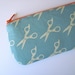 Pencil (and) Pen zipper pouch---Scissors on blue