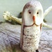 Earthy Wood Grain Barred Owl Porcelain Sculpture, Willow