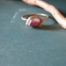 Pink Tourmaline - Brass Stacking Ring - Rustic