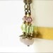 Lilac Earrings, Steampunk Earrings, Lilac Green Earrings, Swarovski Crystal, Bohemian Earrings, Hawaii Jewelry, Bridesmaid Wedding