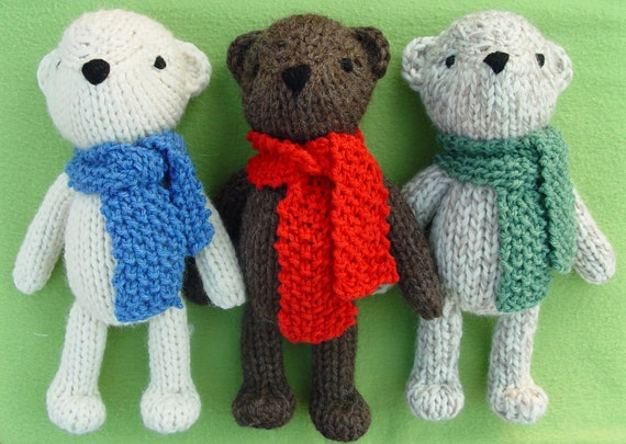 simple knitted teddy bear pattern free