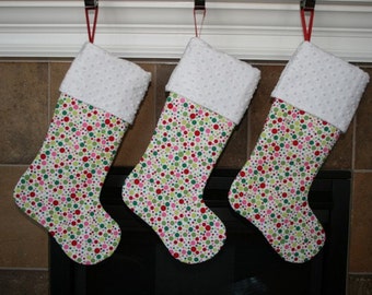 CHRISTMAS STOCKING - Multi Dot Christmas Stocking