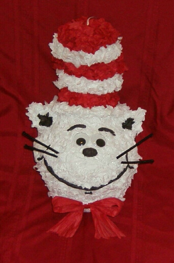 Items similar to Cat In The Hat Pinata on Etsy