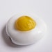 One Egg Sunny Side Up Lampwork Glass Focal Bead by StudioMarcy