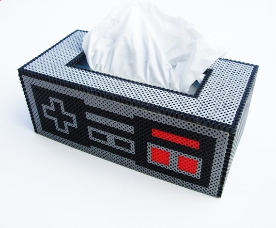 box hama bead jewelry Perler Tissue Controller Box NES Nintendo Cover Kleenex