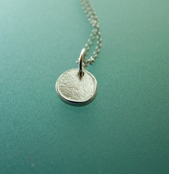 Sterling Silver Necklace - Tiny Pebble