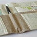 Organizer for Coupons, Stationery, Letters, Passports, Moleskine- In Touch Clutch (tm) in Pale Blue Vintage Script Letters