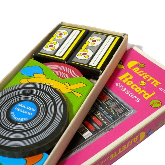 Items similar to 1pkg CASSETTE RECORD ERASERS 1980s Vintage Retro