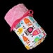 Owl Blanket for Baby Girl - Pink Minky Dot - Security Blankie Size - In Stock and Ready To Ship , ON SALE