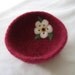 Raspberry Bowl with White Blossom