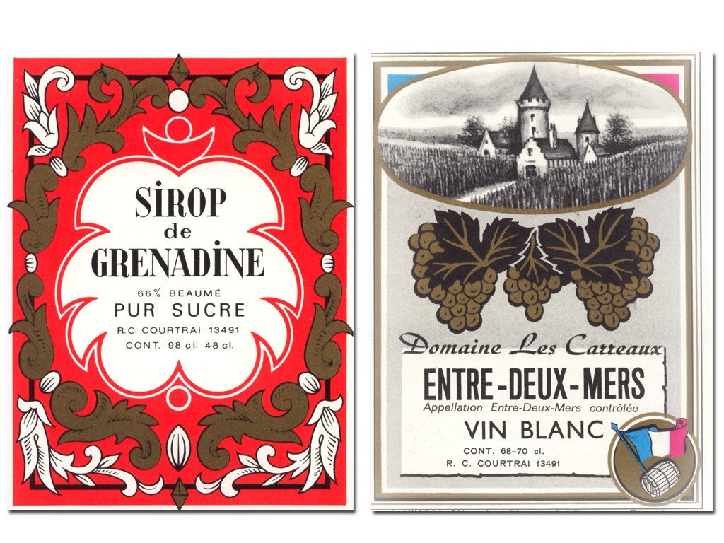 vintage wine labels