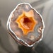 Druzy Ring Gold n periwinkle blue Laguna Agate raw crystal in sterling silver