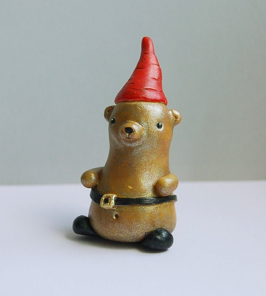 Woodland Bear Gnome Sculpture