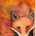 ACEO Original Red Fox in the Forest