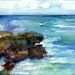 ORIGINAL Watercolor Painting of Aruba Wild side Seascape