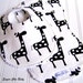 RESERVED FOR JOAN - Baby Bib & Burp Cloth Set - Triple Layer Chenille - Gender Neutral Black and White Giraffe