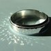 Hammered Sterling Silver 5mm Milgrain Band Ring