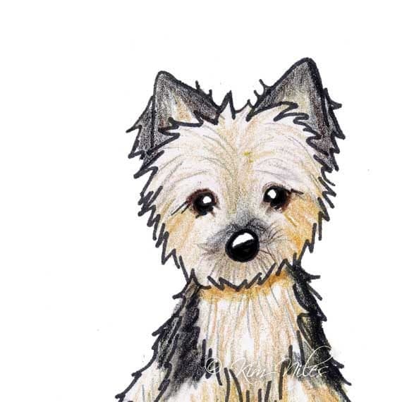 Items similar to Yorkshire Yorkie Terrier Dog Original Art ACEO Ebsq on