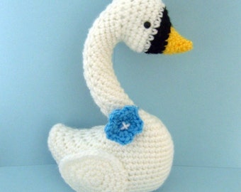 Crochet swan Etsy