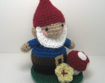 Sale - Amigurumi Crochet Garden Gnome Pattern Set Digital Download