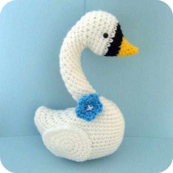 Amigurumi Pattern Crochet Swan Digital Download