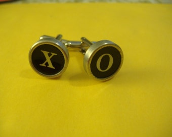 Cufflinks Typewriter Key Hugs AND Kisses XO X O Vintage Unique Gift