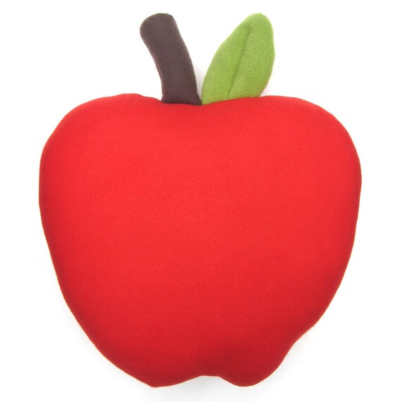 Large Happy Apple Plush Pillow